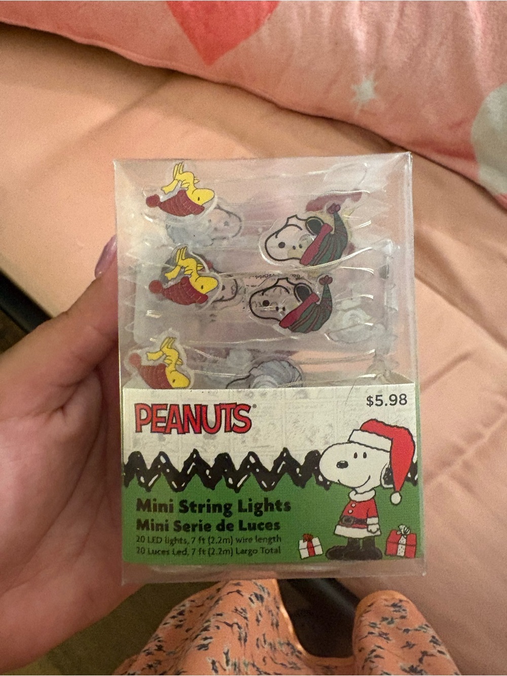 Peanuts Decorative String Lights with Green Accents